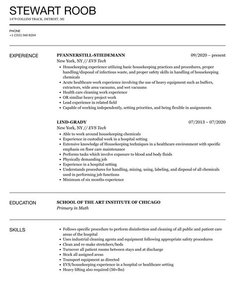 Lead evs technician resume examples  Resume Samples - Resume Templates